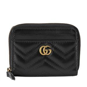 Gucci GG Marmont Matelassé Zip Card Case